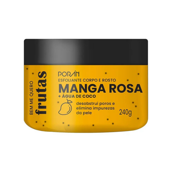 Esfoliante Corpo e Rosto Manga Rosa + Água de Coco - Poran 240g