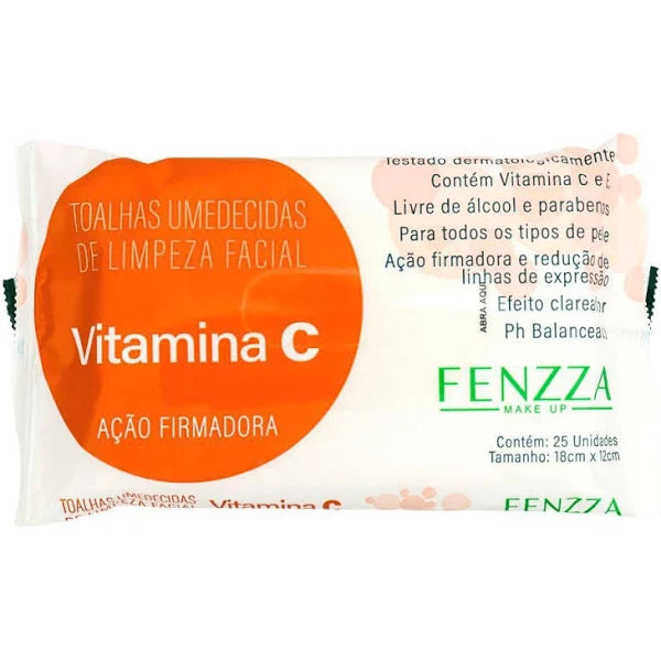 Fenzza Toalhas Umedecidas De Limpeza Facial Vitamina C